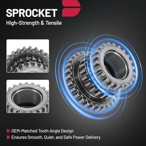 BDFHYK Engine Timing Chain Kit with Tensioner for 3.6L V6 DOHC Engines Compatible with Jeep Wrangler 12-17 Grand Cherokee 11-15, Compatible with Dodge Journey Durango, Compatible with Chrysler 200 300 - Image 5