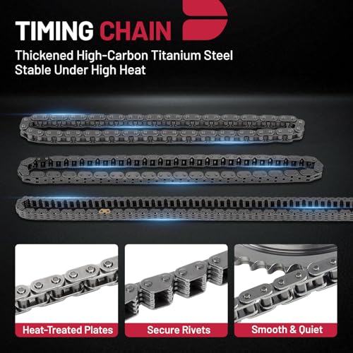 BDFHYK Engine Timing Chain Kit with Tensioner for 3.6L V6 DOHC Engines Compatible with Jeep Wrangler 12-17 Grand Cherokee 11-15, Compatible with Dodge Journey Durango, Compatible with Chrysler 200 300 - Image 4