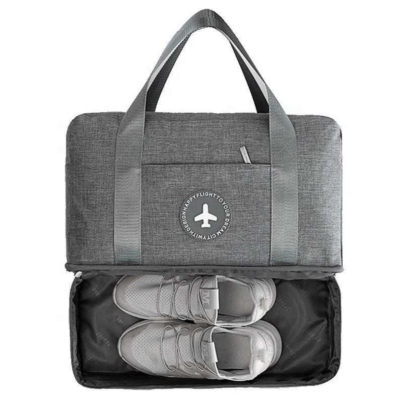 YQbest Women Men Large Wet Dry Travel Duffel Bag Sports Gym Bag with Shoe Compartment Weekend Luggage - Image 2