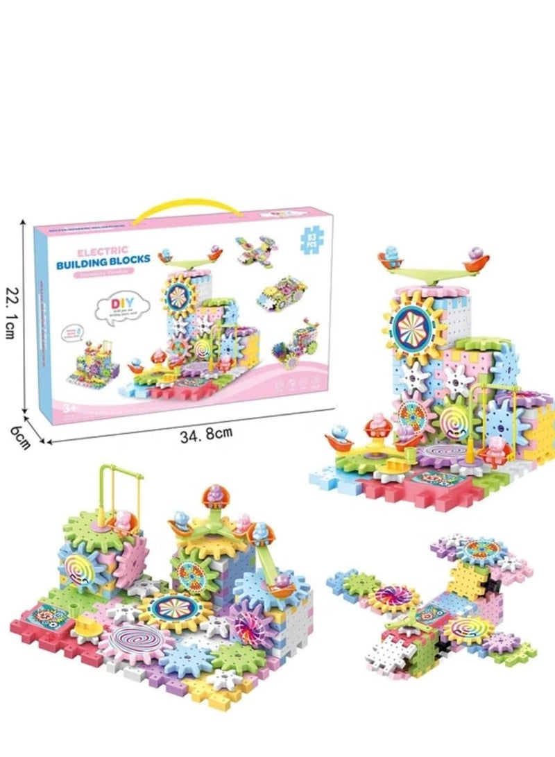 Building Blocks Set, Interactive Building Kit, Educational STEM Toy with Swing and Moving Parts, Multicolor - Image 1