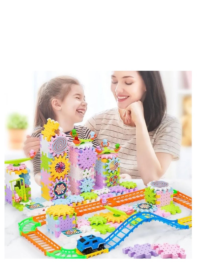Building Blocks Set, Interactive Building Kit, Educational STEM Toy with Swing and Moving Parts, Multicolor - Image 3
