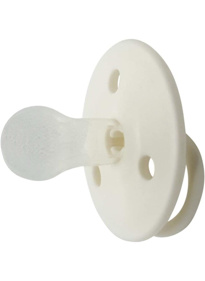 Mininor Pack of 2 Baby Round Pacifier Latex, 0 Months +, Snowberry  - Image 3