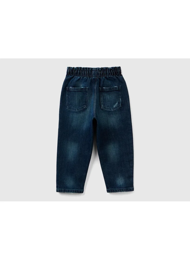 UNITED COLORS OF BENETTON Wide Fit Trousers In Stretch Cotton