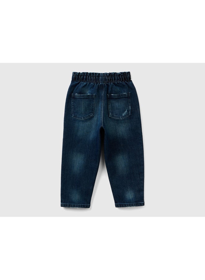 UNITED COLORS OF BENETTON Wide Fit Trousers In Stretch Cotton - Image 2