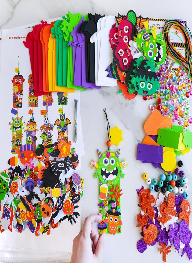 وينلين مجموعة من 24 قطعة من أدوات الحرف اليدوية لعيد الهالوين من Winlyn، حرف يدوية لفصل الخريف، حلوى الذرة، خفاش أشباح، ساحرات، زينة، مجموعات فنية، ملصقات إسفنجية، فنون وحرف يدوية للأطفال، أنشطة صفية، هدايا حفلات الهالوين - Image 4