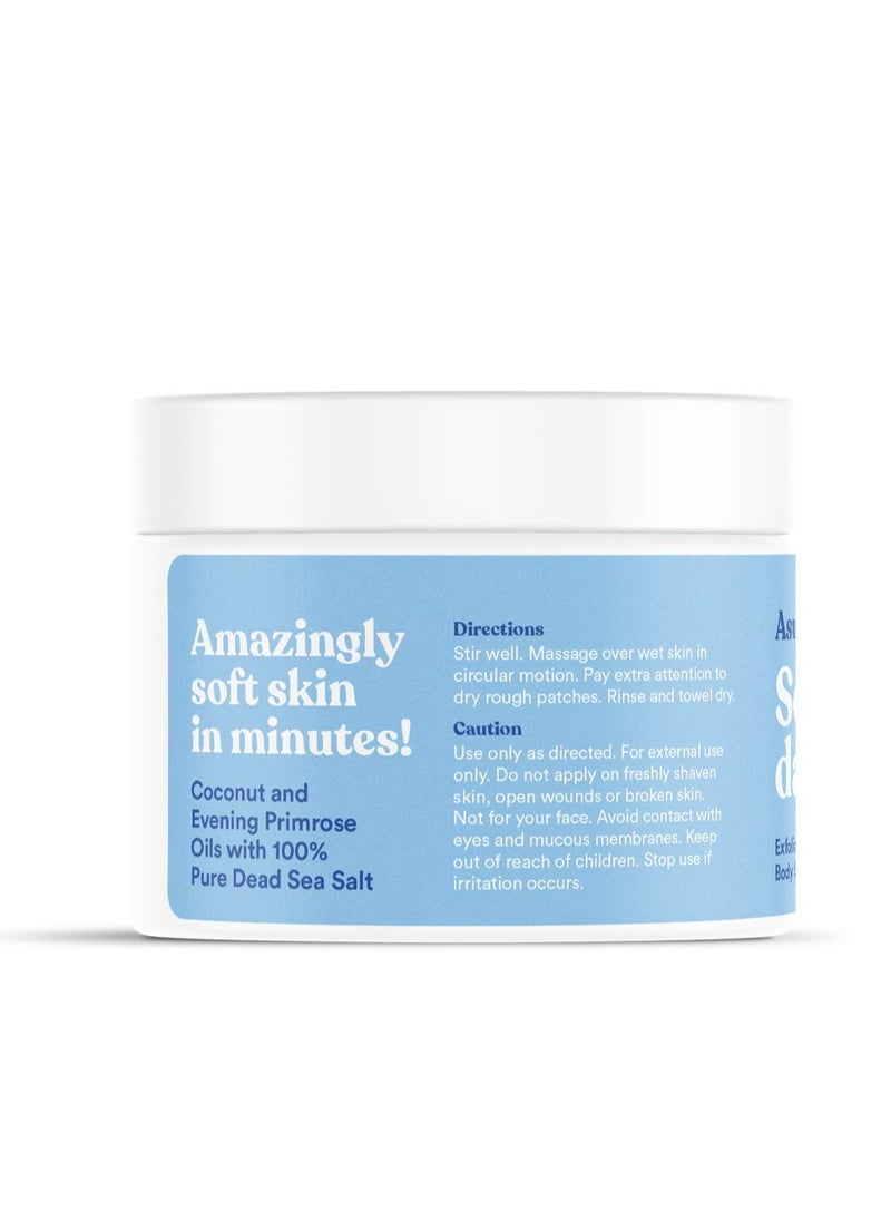 Asutra ASUTRA Dead Sea Salt Essential Oil Body Scrub Exfoliator (Revitalizing Coconut), 16 oz - Ultra Hydrating, Gentle, & Moisturizing - Coconut and Evening Primrose Oils  - Image 2