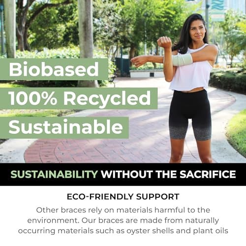 CleanPrene Elbow Brace - NEO-PRENE FREE, USDA Certified Biobased - Dermatologically Tested and Safe for Sensitive Skin - One Size Fits Most - Image 2