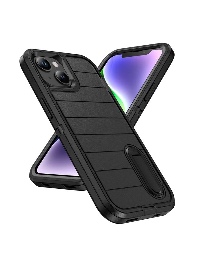اس-توب جراب لهاتف iPhone 14 Plus Defender Gen2 مصنوع من مادة البولي كربونات المتينة + جراب هاتف من السيليكون مع حامل - Image 2