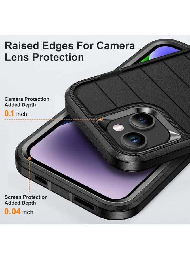 اس-توب جراب لهاتف iPhone 14 Plus Defender Gen2 مصنوع من مادة البولي كربونات المتينة + جراب هاتف من السيليكون مع حامل - Image 5