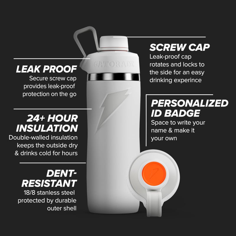 Gatorade 'Overtime' 22oz Stainless Steel Water Bottle  Twist Cap  Blue - Image 2