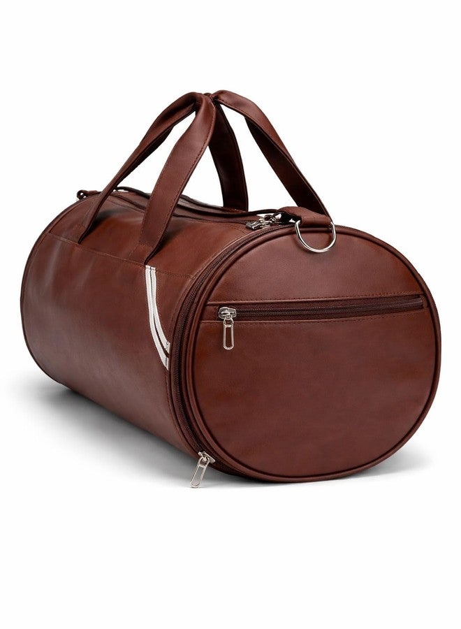 Hacker Gym Bag for Men & Women | Spacious Sports Duffel & Travel Bag with Shoulder Strap | Durable Multi-Purpose Workout, Weekend & Overnight Carry Bag (Brown) - Image 3