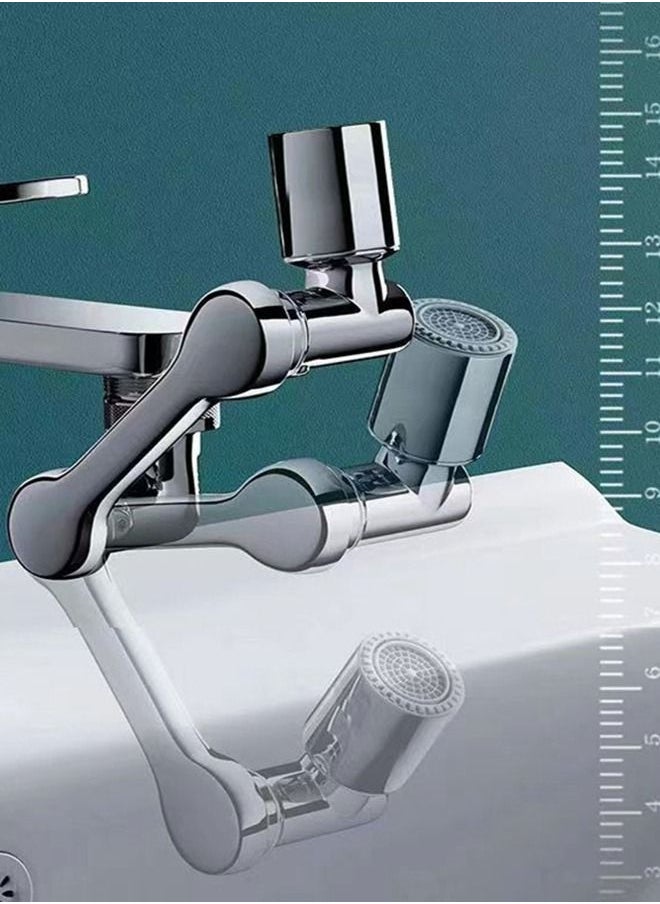 HomarKet - Faucet Extender Aerator 1080° Large-Angle Rotating Universal Splash Filter Faucet with Robotic Arm Sprayer Attachment Swivel Faucet Extender for Bathroom Kitchen Laundry Sink - Image 1