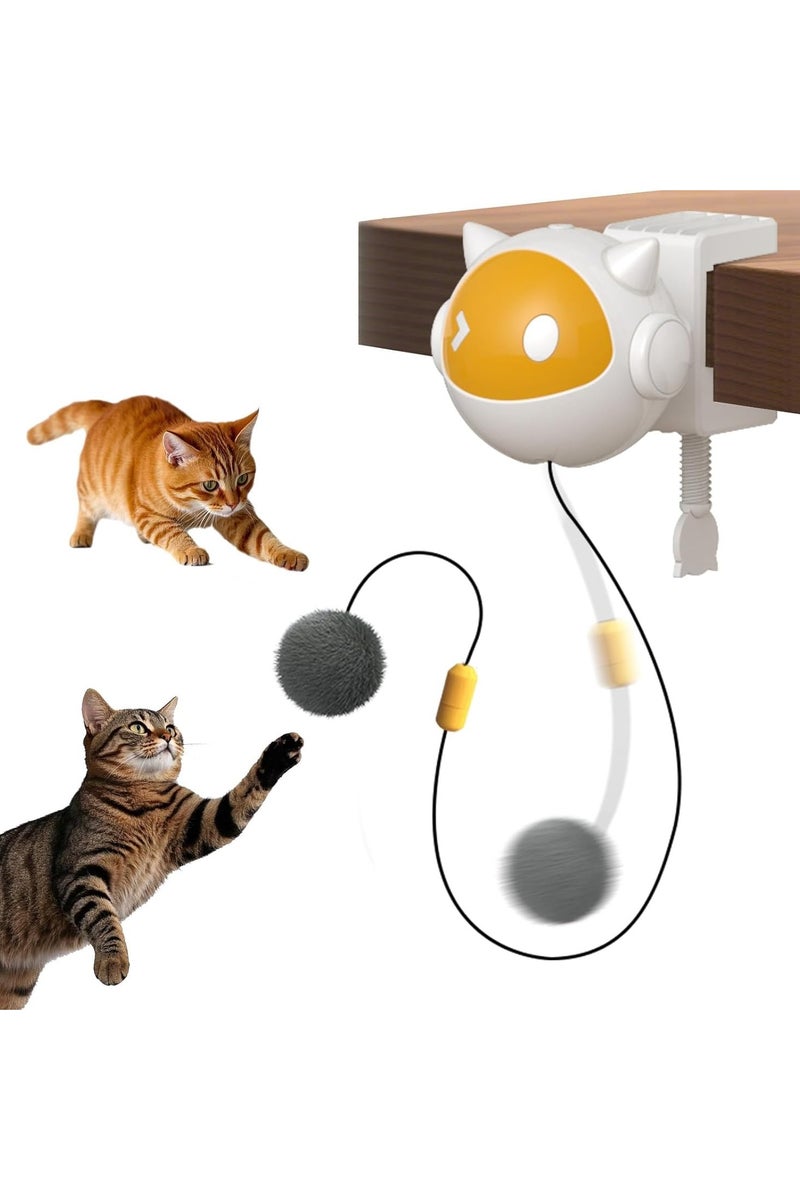 general Automatic moving cat toy with furry ball, indoor cats move randomly, no installation required, battery powered (requires 2 AAA batteries) - Image 1