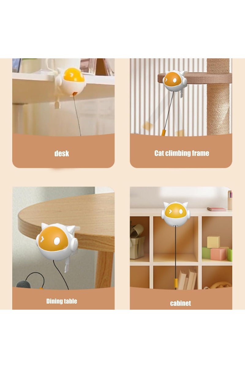 general Automatic moving cat toy with furry ball, indoor cats move randomly, no installation required, battery powered (requires 2 AAA batteries) - Image 4