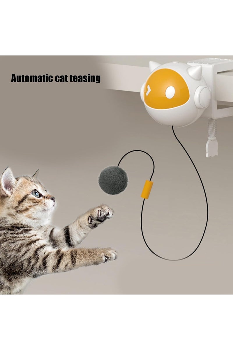 general Automatic moving cat toy with furry ball, indoor cats move randomly, no installation required, battery powered (requires 2 AAA batteries) - Image 3