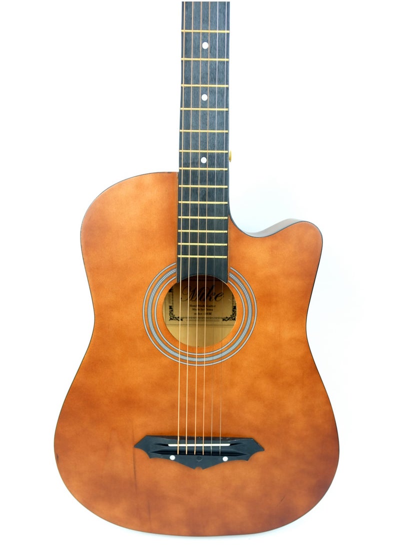 Mike Music - Mike Music 38-Inch Acoustic Guitar with Bag, Strings, Capo, Picks & Strap -Coffee - Image 1