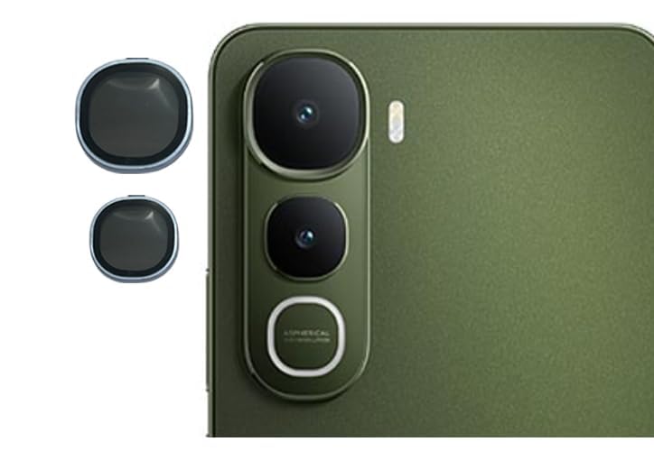 FabeKee Camera Lens Frame Glass Compatible with Tempered Glass Aluminum Alloy Frame Individual Camera Lens Protector Cover Blue - Image 4