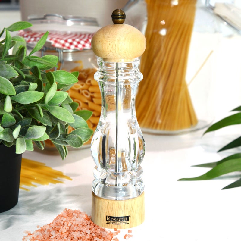 Rossetti Heritage Clear Wooden Salt Grinder Large