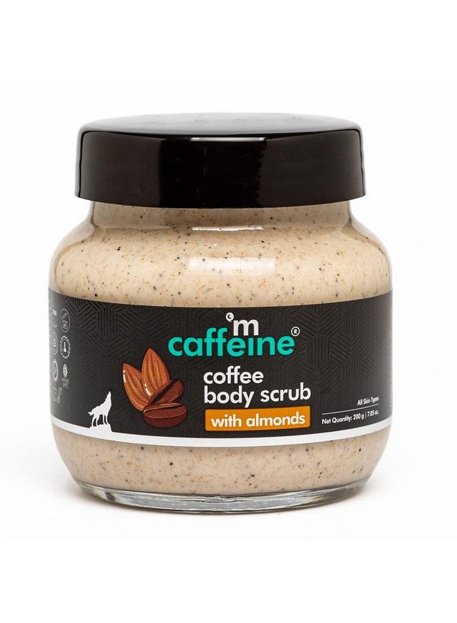 MCaffeine Creamy Coffee Body Scrub With Almonds For Soft & Moisturized Skin ; Mildly Exfoliates Removes Tan ; Coffeealmond Aroma ; Body Scrub For Women & Men 200G  - Image 2