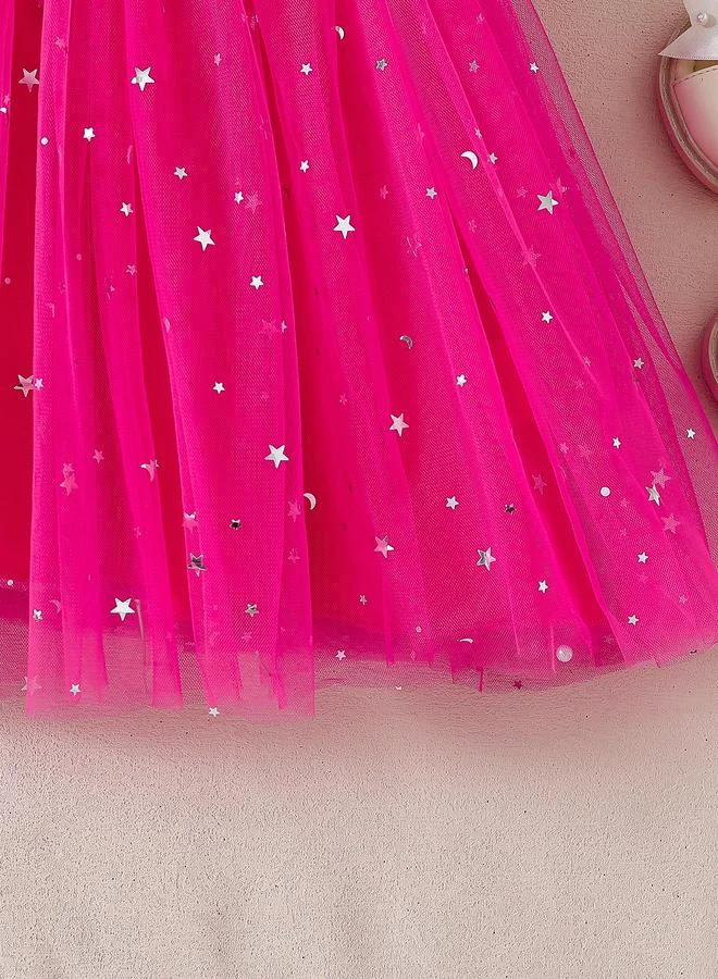 Take Two Take Two Embellished Mesh Insert Tulle Dress