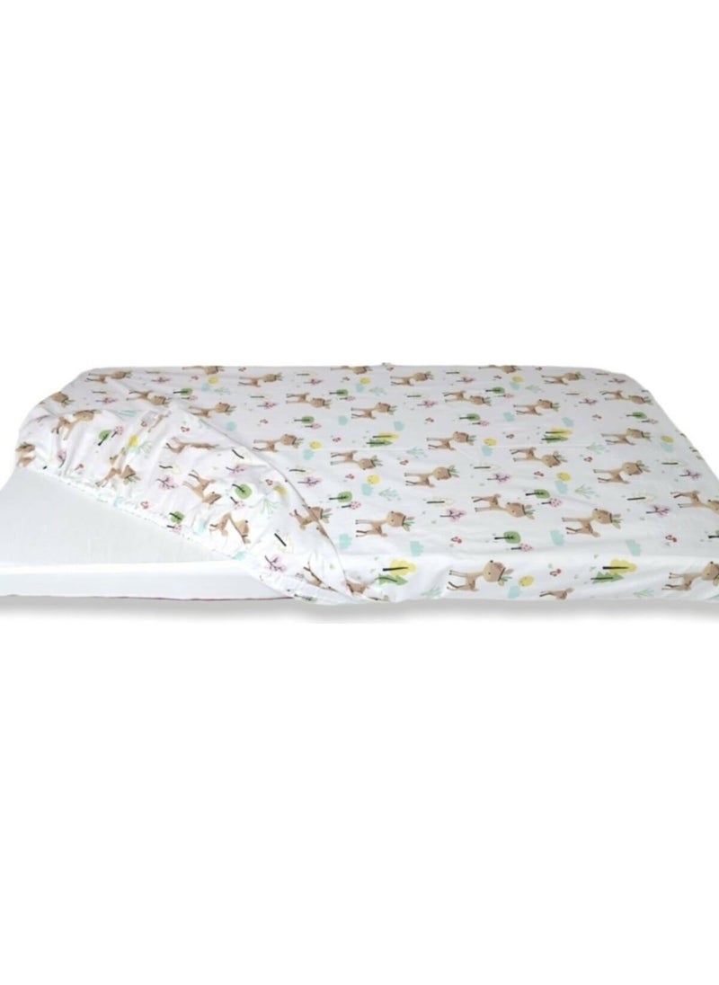 Bebek Özel Baby Special 100% Cotton Baby and Kids Elastic Sheet Karaca Pattern 80 x 140 cm  - Image 3