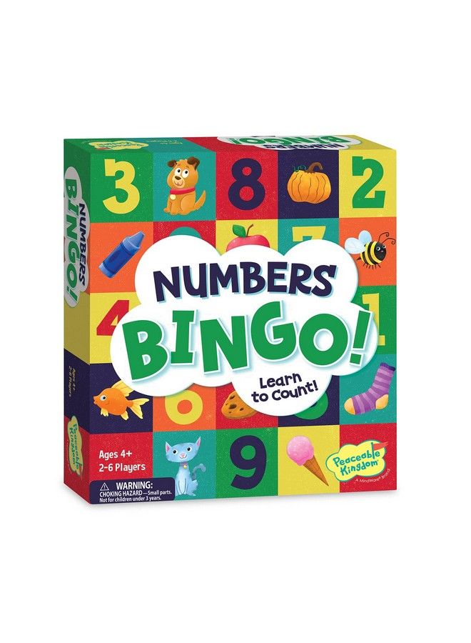Peaceable Kingdom Numbers Bingo Counting And Number Recognition Game For Kids Ages 4 Years And Up - Image 1