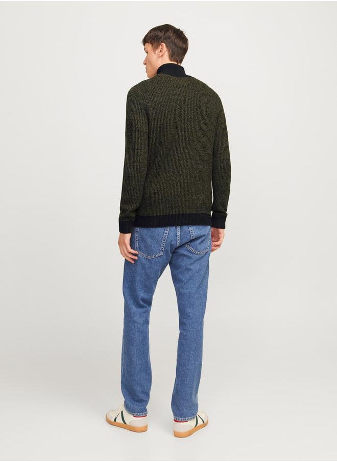 JJ Rebel by Jack and Jones High Neck Full Zip Knitted Cardigan  - Image 4