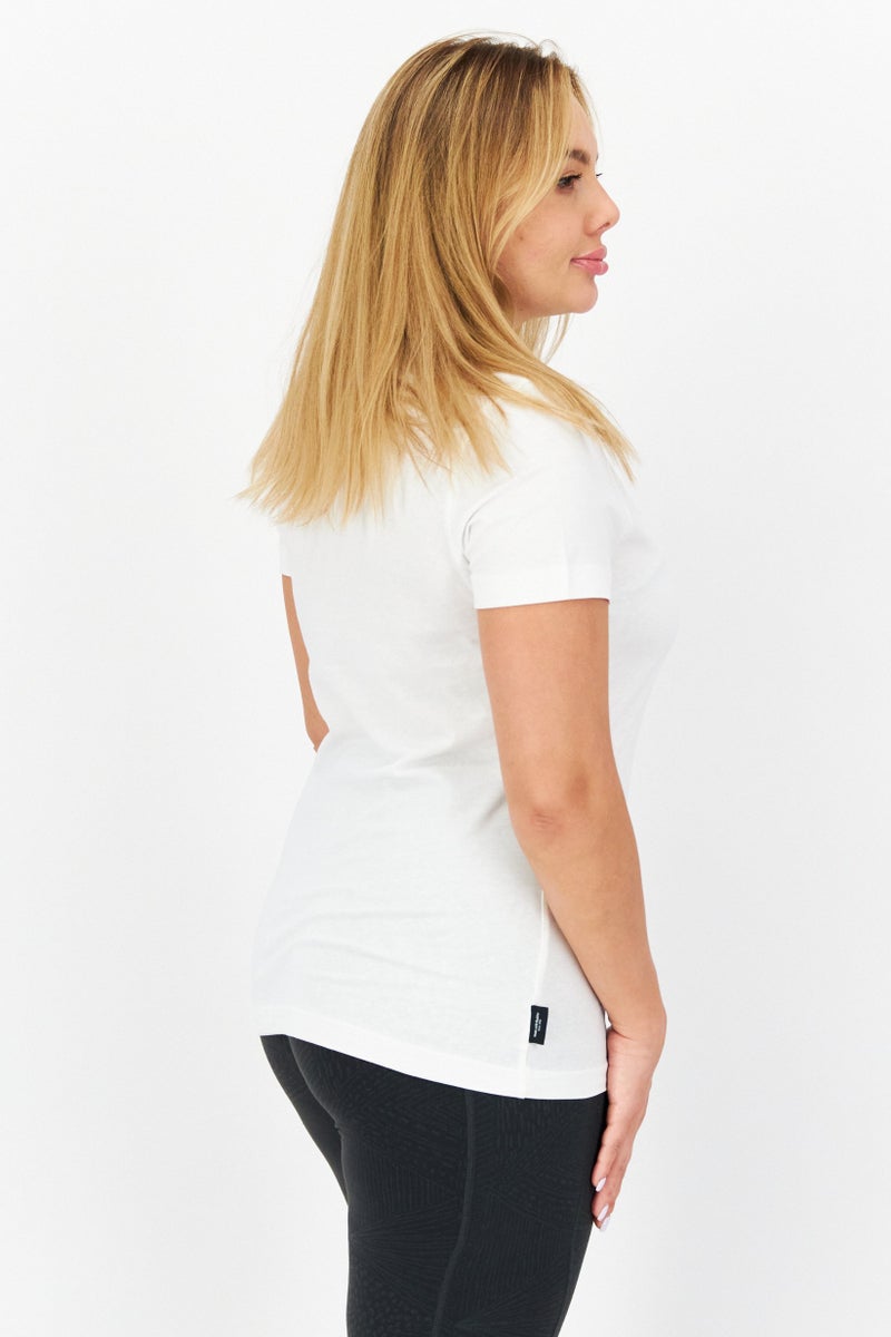 PUMA Women Sportswear Fit Short Sleeve Training T shirt, White  - Image 4