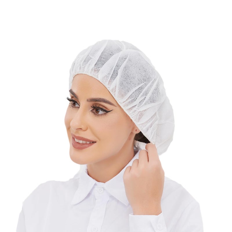 ZMDREAM Hair Nets Disposable Bouffant Cap for Food Service Beauty Latex Free 24-inch Pack of 100 White LZ0300B - Image 3