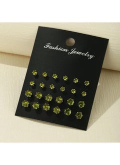 نيبمينينت European And American Ear Jewelry Inlaid With Rhinestone Six-claw 2 Pairs Of Earrings Hot Set 