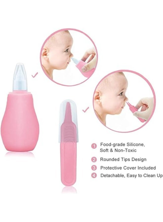 HPMY 8 in 1 Baby Grooming Kit,Baby Hair Brush/Nail Clipper/Nose Cleaner/Finger Toothbrush/Nail Scissors/Manicure Kit,Baby Care Grooming Kit,Baby Daily Grooming Kit,Baby Essentials Kit for Newborn Girls Boys (Pink Baby Grooming kit) - Image 4