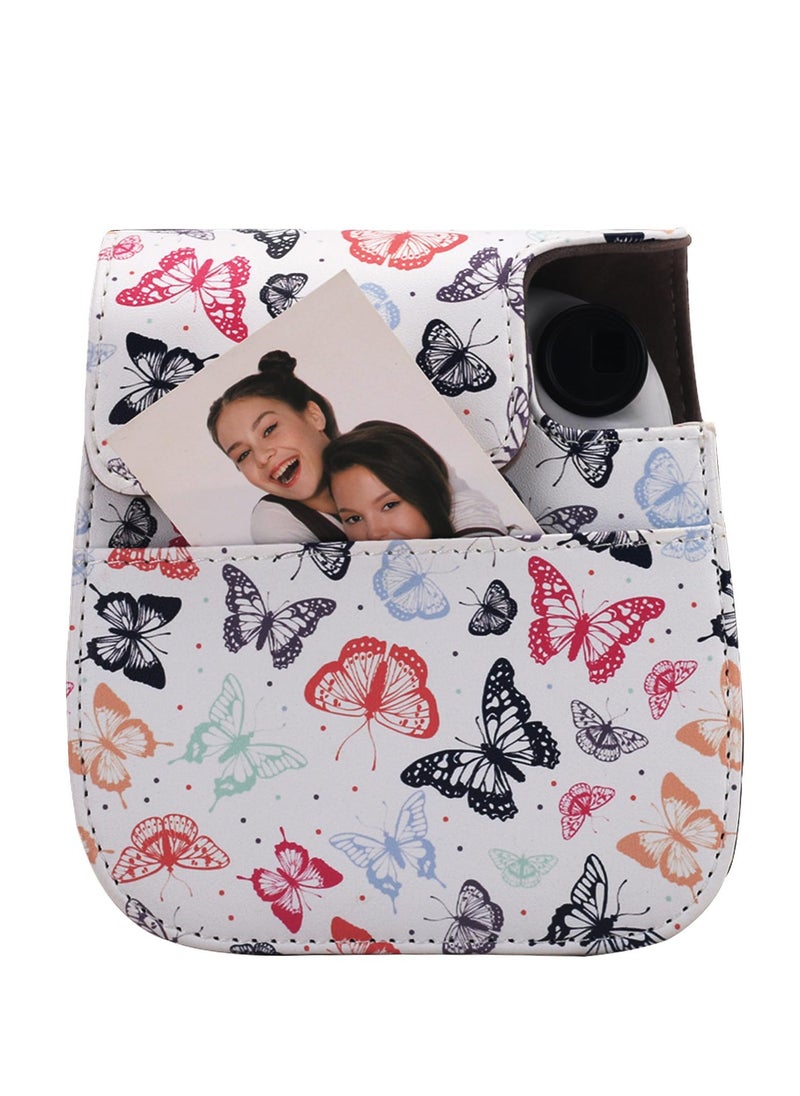 SYOSI - Protective Case for Fujifilm Instax Mini 12 11 9 Instant Camera, PU Leather Protective Case for Polaroid Camera Instax Mini 12 with Accessory Pocket and Adjustable Strap - Image 1