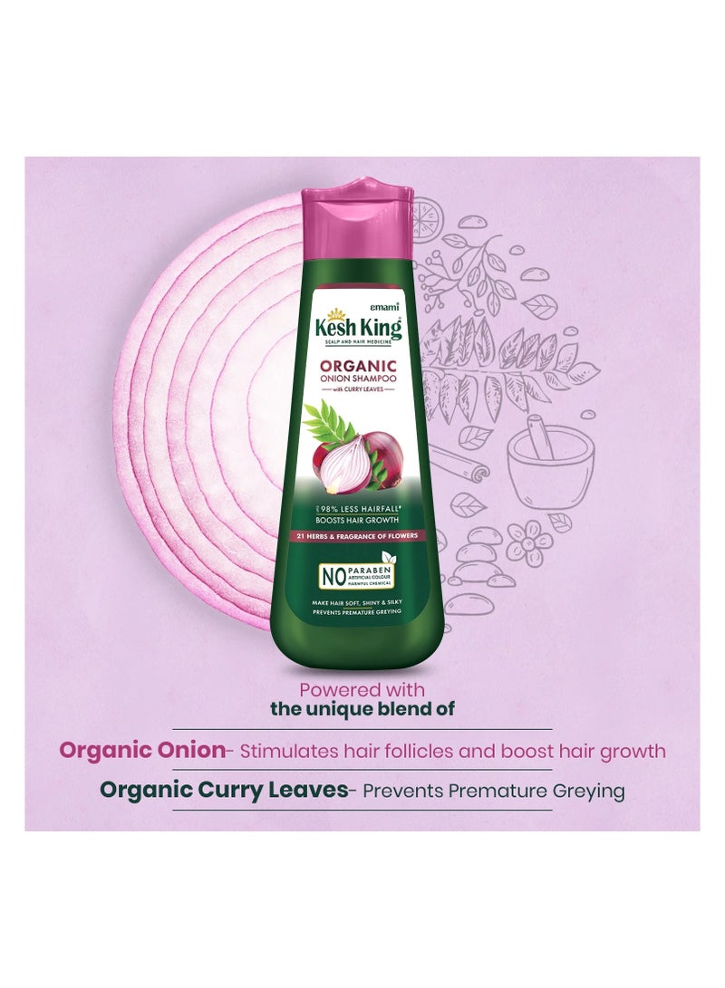 emami Kesh King Ayurvedic Onion Shampoo with With Curry Leaves,21 Herbs, Reduces Hairfall & Boost Hair Growth,Pack of 1X200ml - Image 1