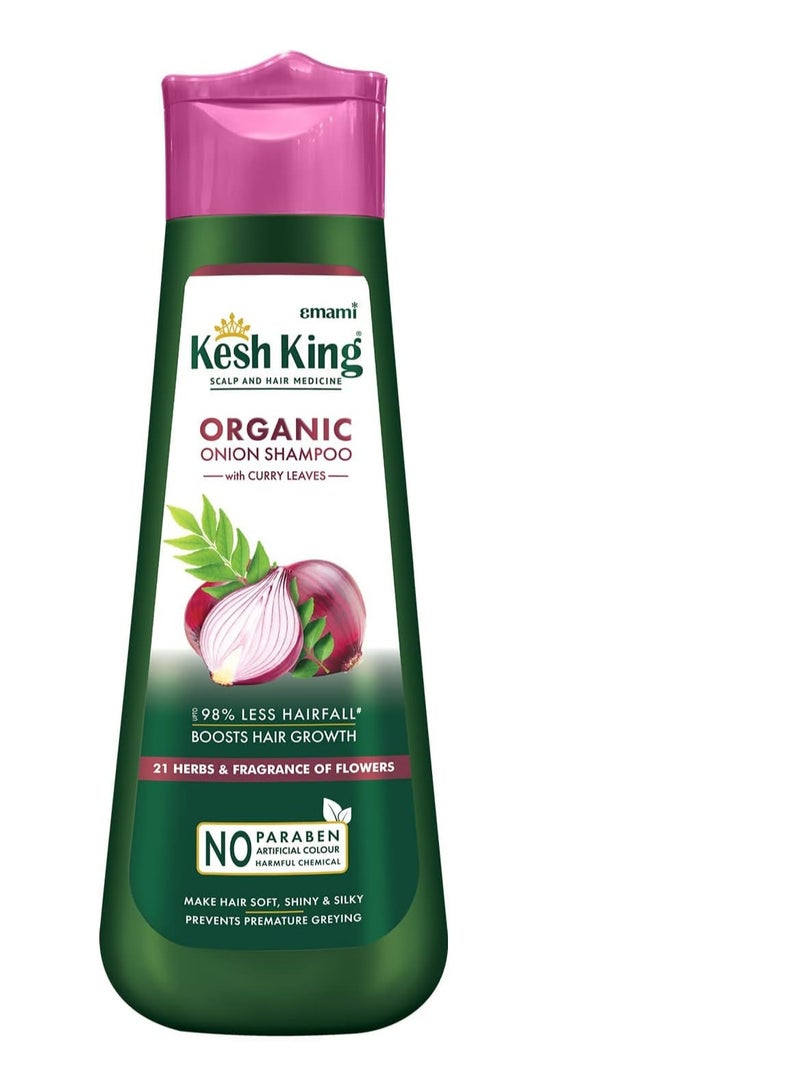 emami Kesh King Ayurvedic Onion Shampoo with With Curry Leaves,21 Herbs, Reduces Hairfall & Boost Hair Growth,Pack of 1X200ml - Image 3