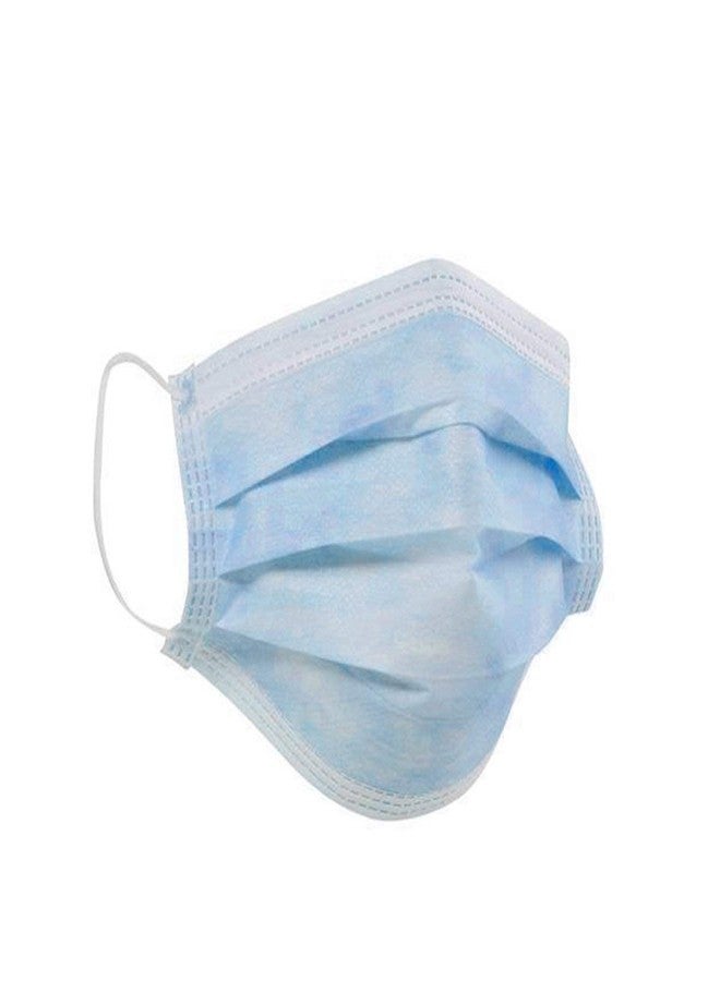 SMARTCARE Deluxe Blue 2-Ply Face Mask Elastic - Pack of 100 (Individually Wrapped) - Image 1
