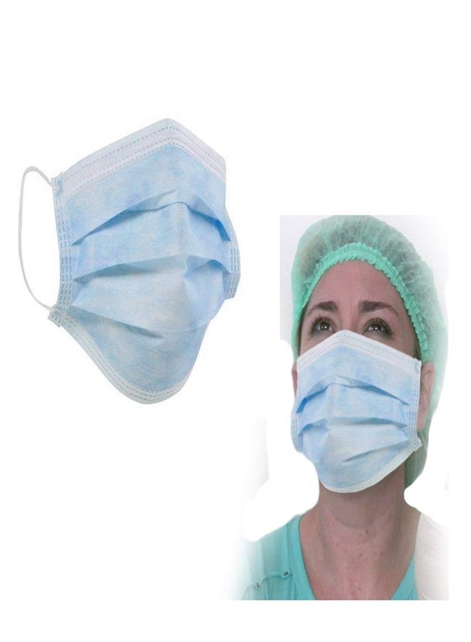 SMARTCARE Deluxe Blue 2-Ply Face Mask Elastic - Pack of 100 (Individually Wrapped) - Image 2