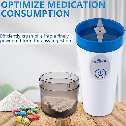 Pill Mill Small Electric Pill Crusher Fine Powder by Pill Mill Pill Grinder Fine Powder Powder Grinder for Elderly Medicine Grinder for Small and Large Tablets Triturador de Pastillas Medicinas - Image 5