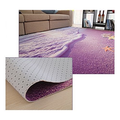 ZaH Thin Area Rug Non-Slip Doormat Carpet Printing Rug for Living Room, Bedroom, Kitchen, Bathroom (2x3-19.7"x31.5", Wave) - Image 2