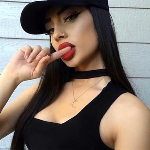 Doubnine Thick Black Choker Velvet Plain Collar Wide Necklace Gothic Jewelry Gift (0.8") (0.8") - Image 4