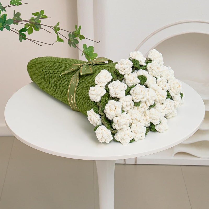 Longhui bedding بطانية لونغهوي للفراش مطرزة يدوياً بباقة الزنبق - بطانية أفغانية خفيفة بقطر 40 بوصة، هدية أنيقة وذات معنى لها، الزوجة، أو الأم، مثالية ليوم الأم، الزفاف وعيد الحب - Image 1