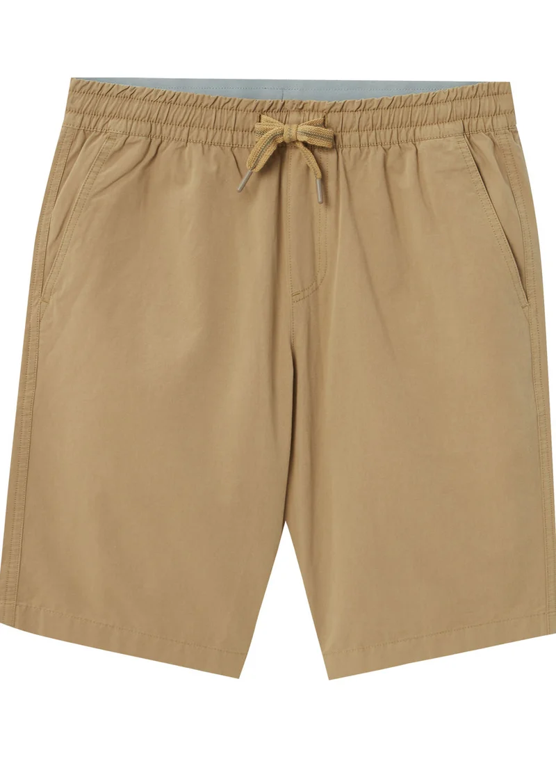 Men's Cotton Twill Bermuda Shorts: Slim Fit, Elastic Waist, Ultimate Comfort
