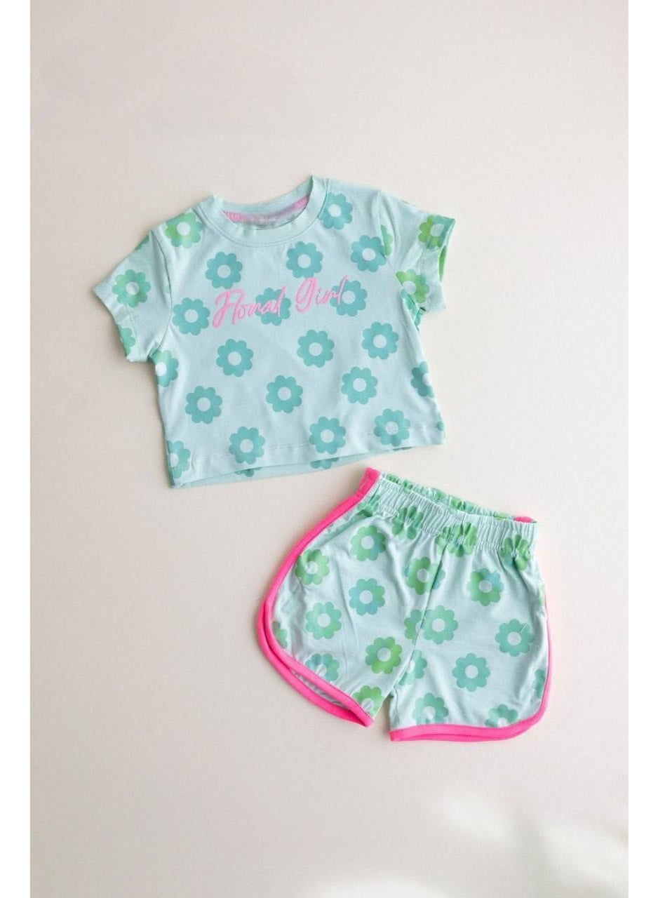 short and tshirt for girls cotton