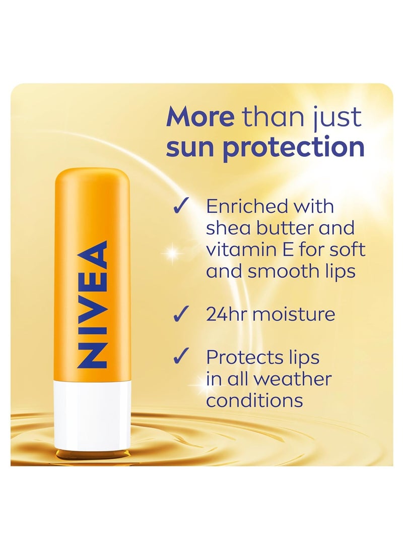 NIVEA Sun Caring Lip Balm Sticks with SPF 30, Duo Pack (2 x 4.8 g)(Imported from Canada) - Image 3