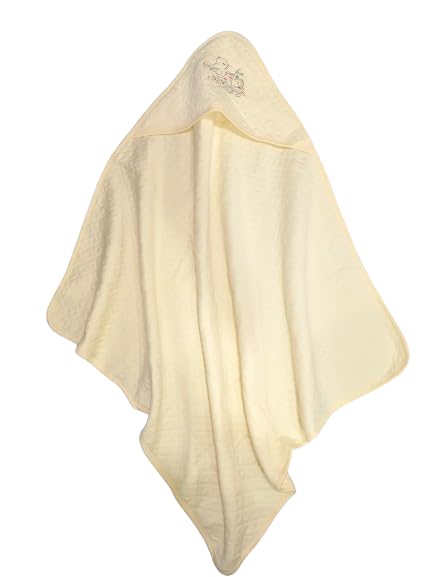 Castle Care Castle Care - Newborn Baby Wrapper, Blanket, Hoodie Bath Towel - Organic Cotton Hosiery Fabrics - Soft Face Towels - Washcloth for Babies - Cartoon Print Hoodie blanlet & Towel - Orange - Pack of 1 - Image 2