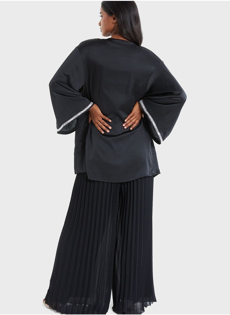QUIZ Embellished Trim Kimono  - Image 2