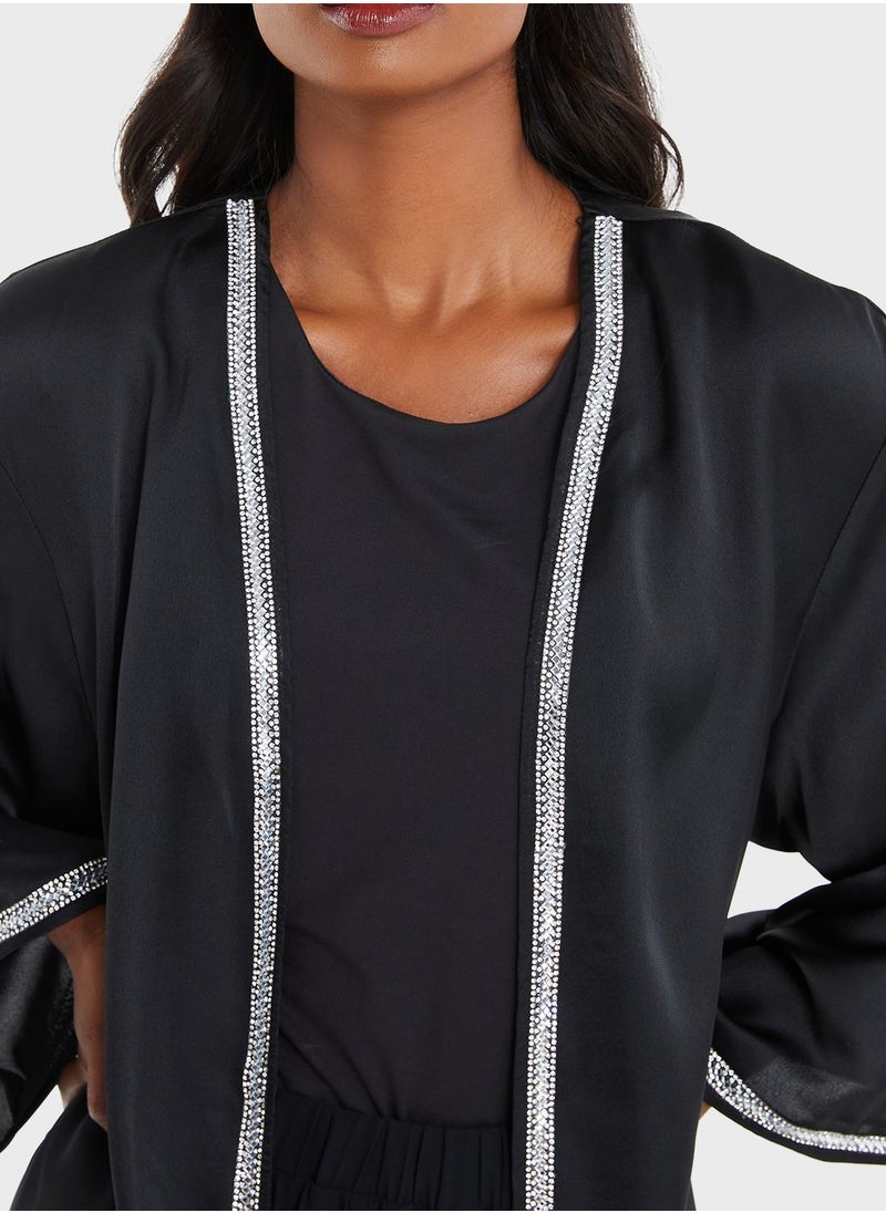 QUIZ Embellished Trim Kimono  - Image 3