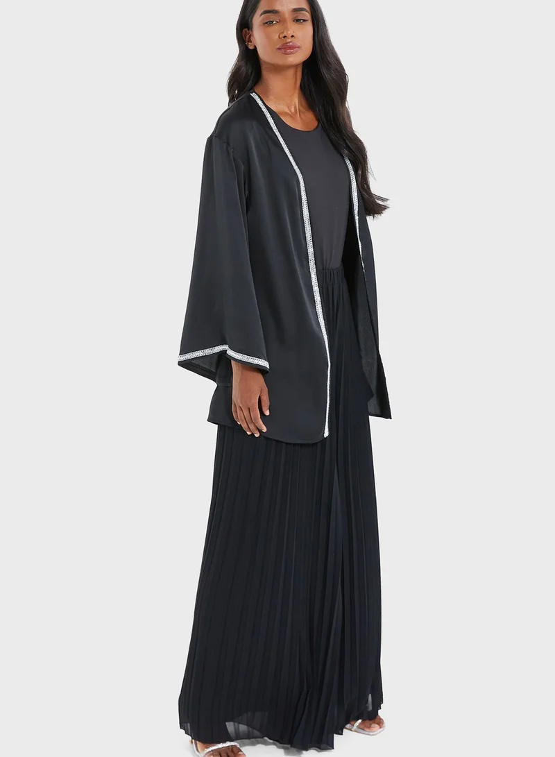 QUIZ Embellished Trim Kimono