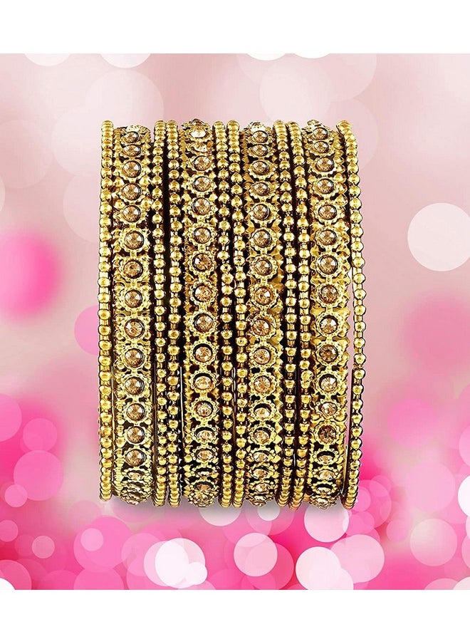 YouBella YouBella Traditional Fancy Original Hand Work Meena One Gram Gold Bangles for Women (2.8)  - Image 4