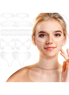 Patelai 22 Pcs Reusable Face And Forehead Wrinkles Patches Overnight Silicone Chest Patches Neck Wrinkle Patches Pad Eyelid Lifter Strips For Face Forehead Neck Decollete Cheek Eye Pads Beauty  - Image 1
