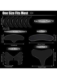 Patelai 22 Pcs Reusable Face And Forehead Wrinkles Patches Overnight Silicone Chest Patches Neck Wrinkle Patches Pad Eyelid Lifter Strips For Face Forehead Neck Decollete Cheek Eye Pads Beauty  - Image 3